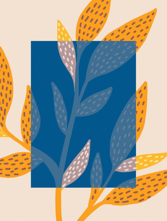 Komar Wanddecoratie Illustration Colorful Foliage (1 stuk)