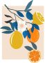 Komar Wanddecoratie Illustration Finest Fruits Wanddecoratie zonder lijst (1 stuk) - Thumbnail 1