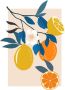 Komar Wanddecoratie Illustration Finest Fruits Wanddecoratie zonder lijst (1 stuk) - Thumbnail 1