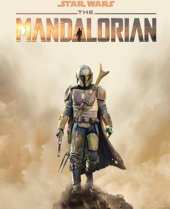 Komar Wanddecoratie Mandalorian film poster Wanddecoratie voor de kinderkamer zonder lijst (1 stuk)