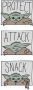Komar Wanddecoratie Mandalorian The Child Protect Attack Snack Wanddecoratie voor de kinderkamer zonder lijst (1 stuk) - Thumbnail 1