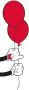 Komar Wanddecoratie Mickey Mouse Balloon Wanddecoratie voor de kinderkamer zonder lijst (1 stuk) - Thumbnail 1