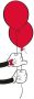 Komar Wanddecoratie Mickey Mouse Balloon Wanddecoratie voor de kinderkamer zonder lijst (1 stuk) - Thumbnail 1