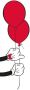 Komar Wanddecoratie Mickey Mouse Balloon Wanddecoratie voor de kinderkamer zonder lijst (1 stuk) - Thumbnail 1