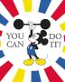 Komar Wanddecoratie Mickey Mouse Do it Wanddecoratie voor de kinderkamer zonder lijst (1 stuk) - Thumbnail 1