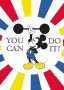 Komar Wanddecoratie Mickey Mouse Do it Wanddecoratie voor de kinderkamer zonder lijst (1 stuk) - Thumbnail 1