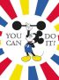 Komar Wanddecoratie Mickey Mouse Do it Wanddecoratie voor de kinderkamer zonder lijst (1 stuk) - Thumbnail 1