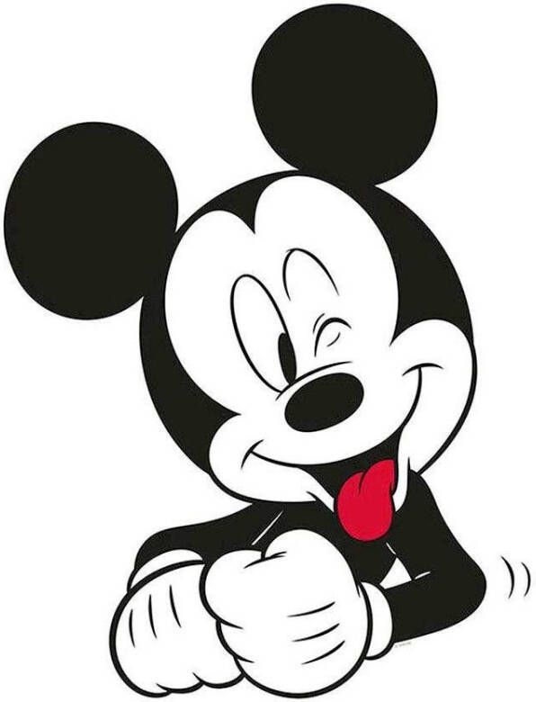 Komar Wanddecoratie Mickey Mouse Funny Wanddecoratie voor de kinderkamer zonder lijst