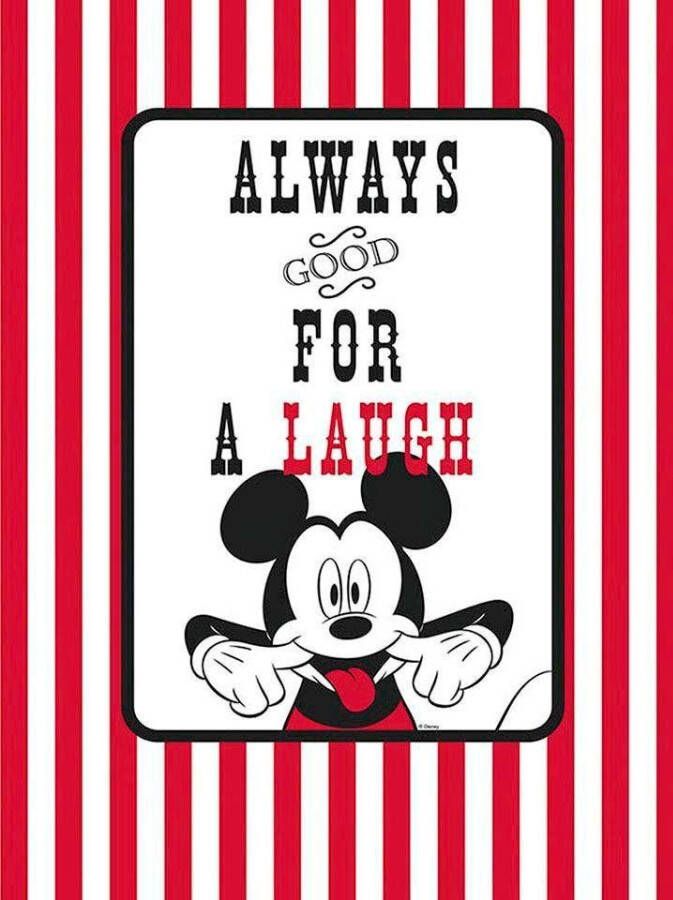 Komar Wanddecoratie Mickey Mouse Laugh Wanddecoratie voor de kinderkamer zonder lijst