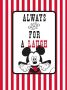 Komar Wanddecoratie Mickey Mouse Laugh Wanddecoratie voor de kinderkamer zonder lijst (1 stuk) - Thumbnail 1