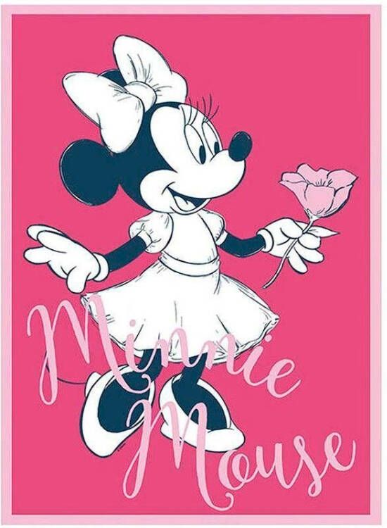 Komar Wanddecoratie Minnie Mouse Girlie Wanddecoratie voor de kinderkamer zonder lijst (1 stuk)