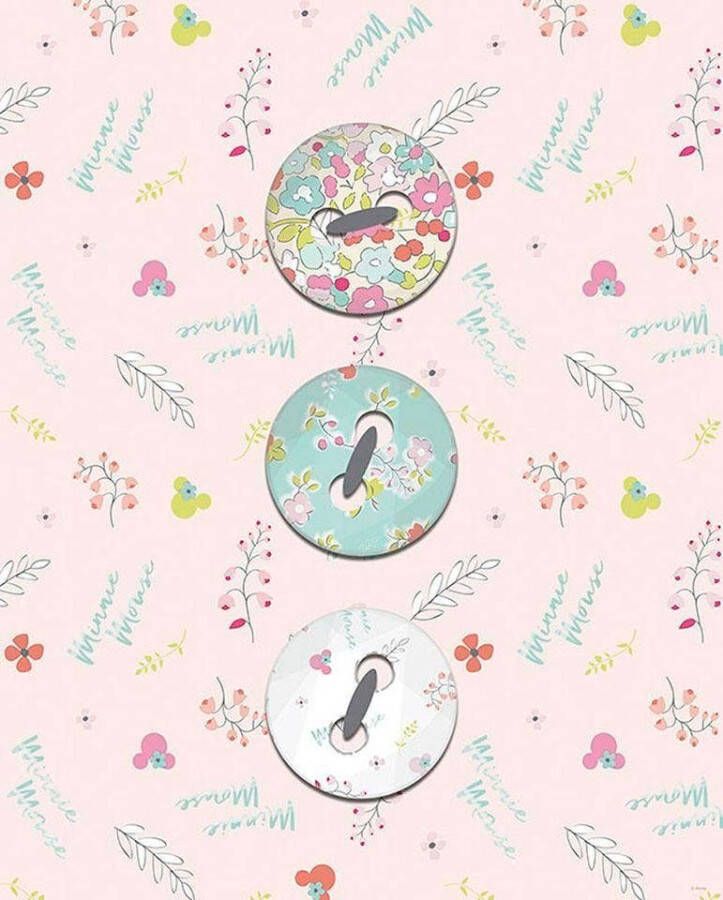 Komar Wanddecoratie Minnie Mouse Knoppen Wanddecoratie voor de kinderkamer zonder lijst (1 stuk)