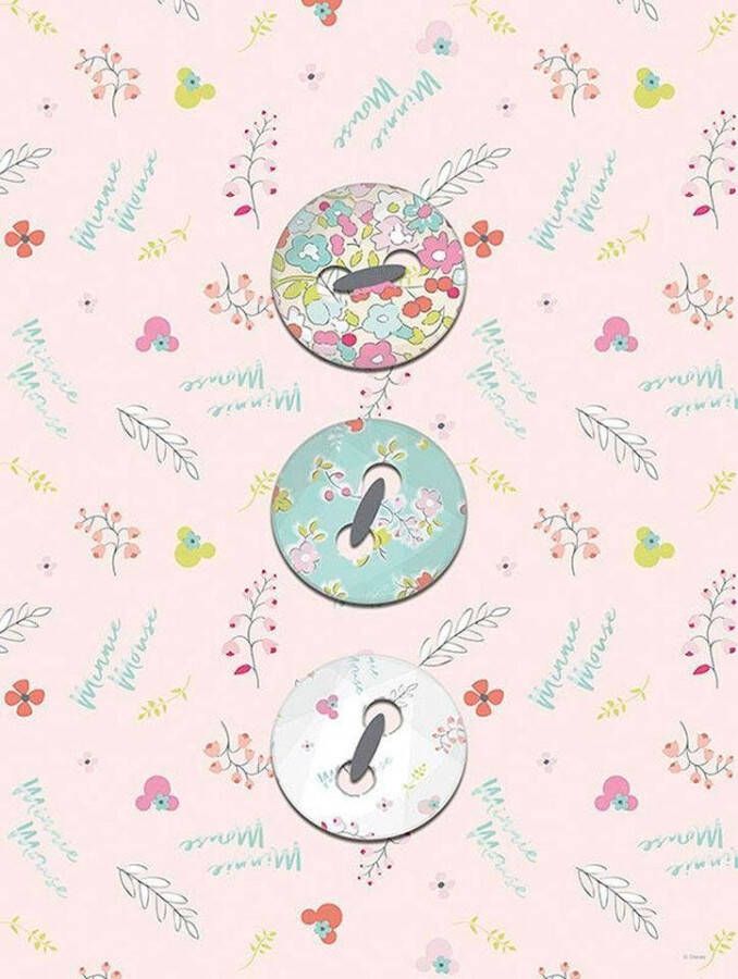 Komar Wanddecoratie Minnie Mouse Knoppen Wanddecoratie voor de kinderkamer zonder lijst (1 stuk)