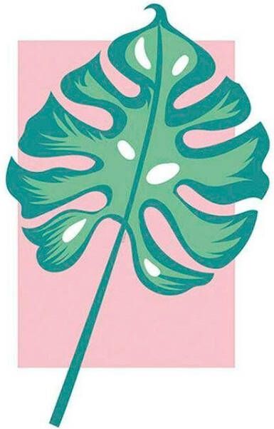 Komar Wanddecoratie Minnie Mouse Leaf Wanddecoratie voor de kinderkamer zonder lijst (1 stuk)