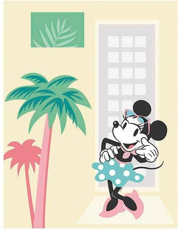 Komar Wanddecoratie Minnie Mouse Palms Wanddecoratie voor de kinderkamer zonder lijst (1 stuk)