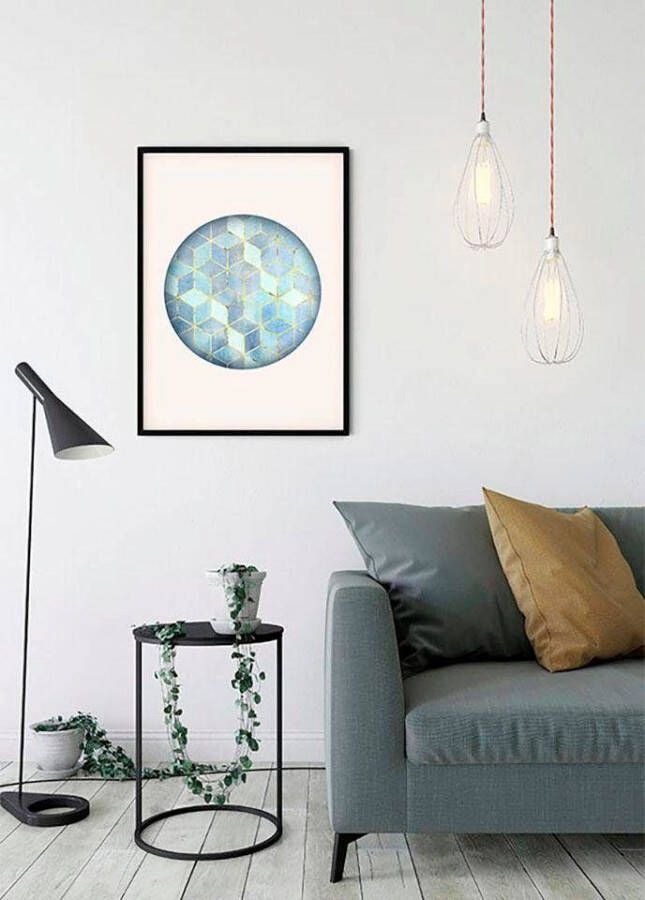 Komar Wanddecoratie Mozaïek Circle Azzuro Wanddecoratie zonder lijst (1 stuk)