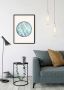 Komar Wanddecoratie Mozaïek Circle Azzuro Wanddecoratie zonder lijst (1 stuk) - Thumbnail 1