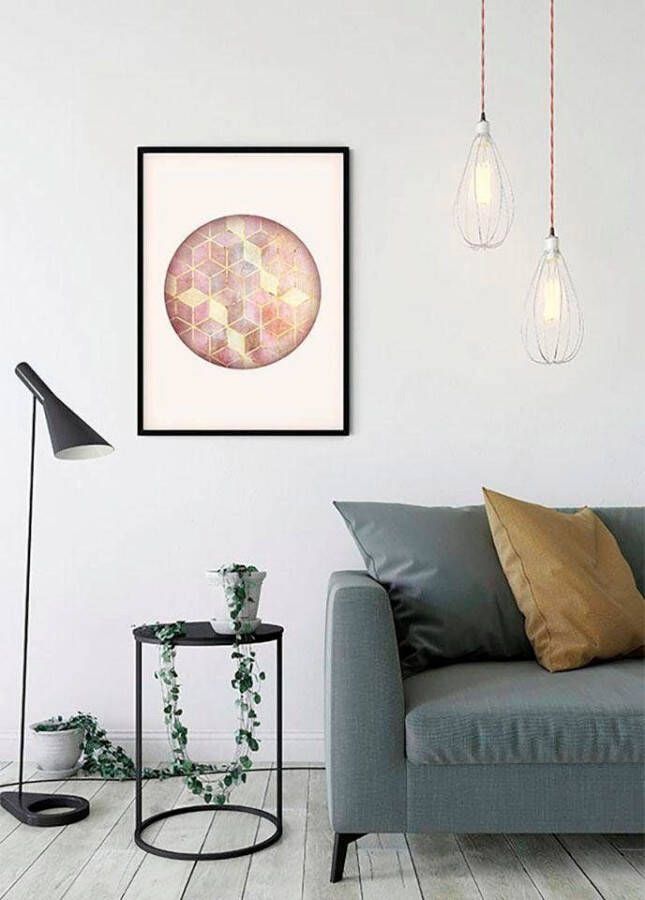Komar Wanddecoratie Mozaïek Circle rosso Wanddecoratie zonder lijst (1 stuk)