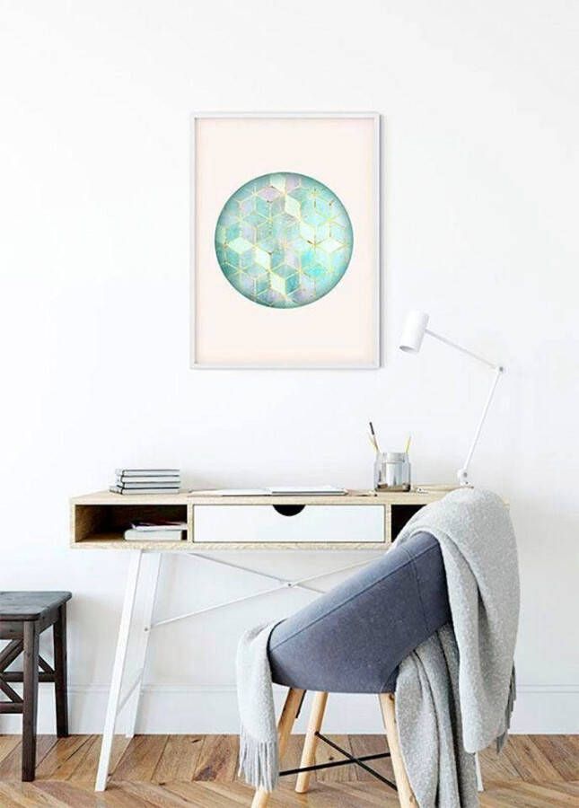 Komar Wanddecoratie Mozaïek Circle Verde Wanddecoratie zonder lijst (1 stuk)
