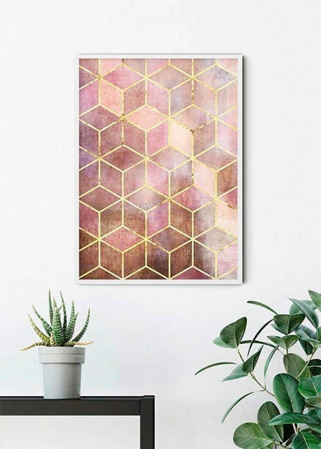 Komar Wanddecoratie Mozaïek rosso Wanddecoratie zonder lijst (1 stuk)