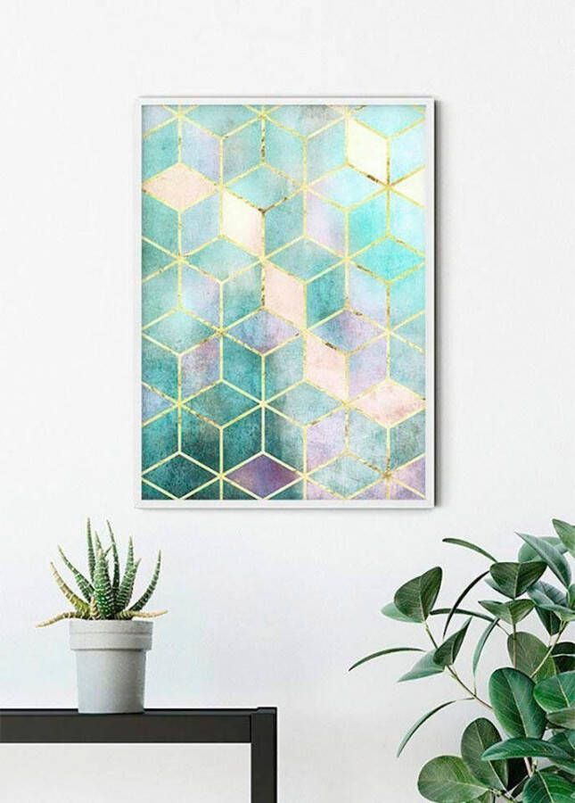 Komar Wanddecoratie Mozaïek Verde Wanddecoratie zonder lijst (1 stuk)