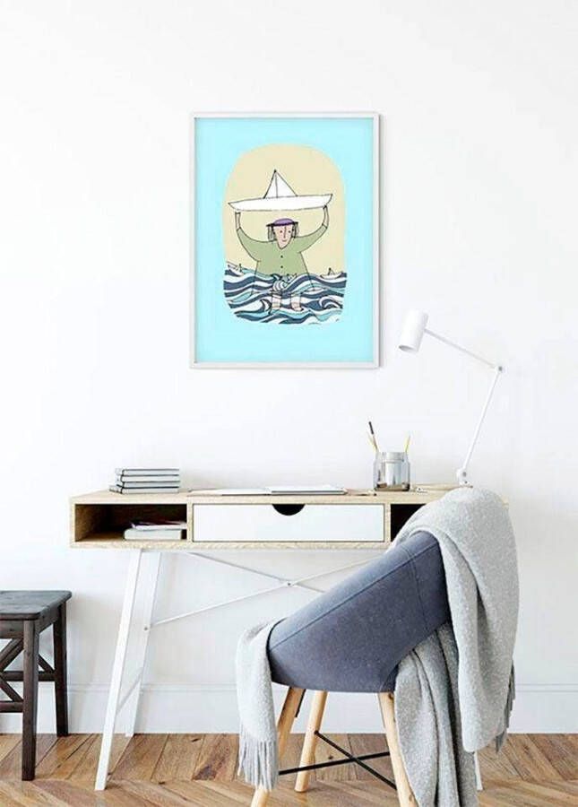Komar Wanddecoratie Paper Ship Wanddecoratie zonder lijst (1 stuk)