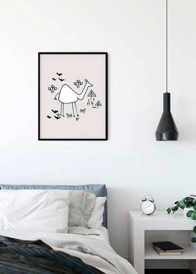 Komar Wanddecoratie Scribble Kameel Wanddecoratie zonder lijst (1 stuk)