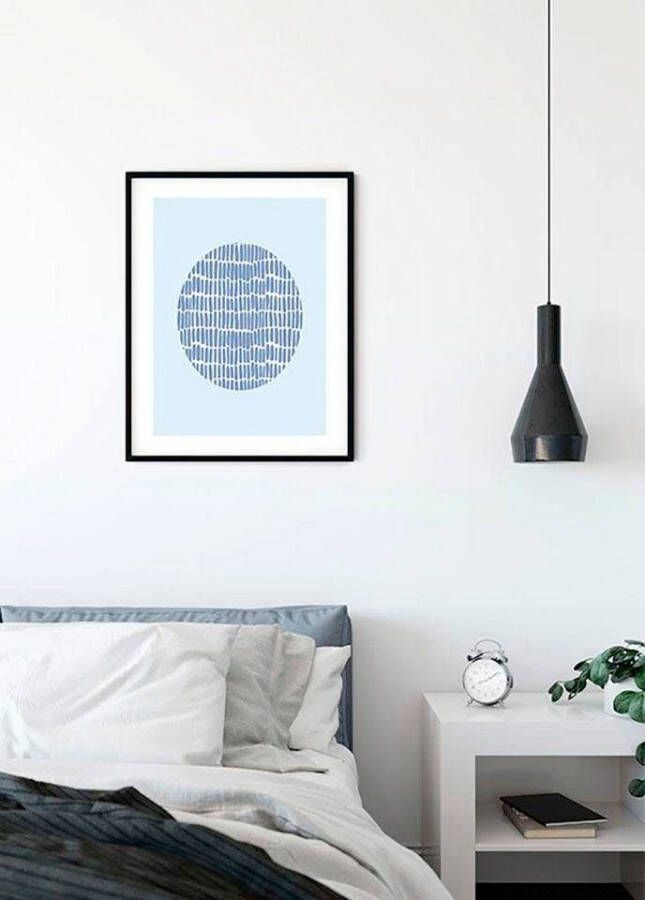 Komar Wanddecoratie Shelly Patterns blue Wanddecoratie zonder lijst (1 stuk)