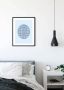 Komar Wanddecoratie Shelly Patterns blue Wanddecoratie zonder lijst (1 stuk) - Thumbnail 1
