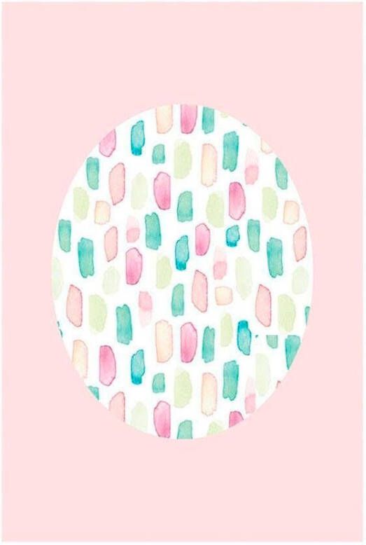 Komar Wanddecoratie Shelly Patterns roos Wanddecoratie zonder lijst (1 stuk)