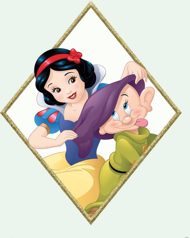 Komar Wanddecoratie Snow white & Dopey Wanddecoratie voor de kinderkamer zonder lijst (1 stuk)