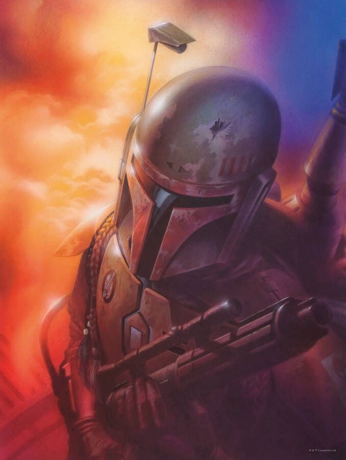 Komar Wanddecoratie Star Wars Classic Mandalorian Wanddecoratie voor de kinderkamer zonder lijst