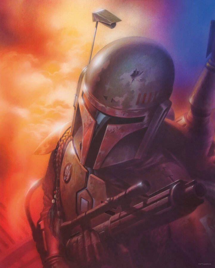 Komar Wanddecoratie Star Wars Classic Mandalorian Wanddecoratie voor de kinderkamer zonder lijst