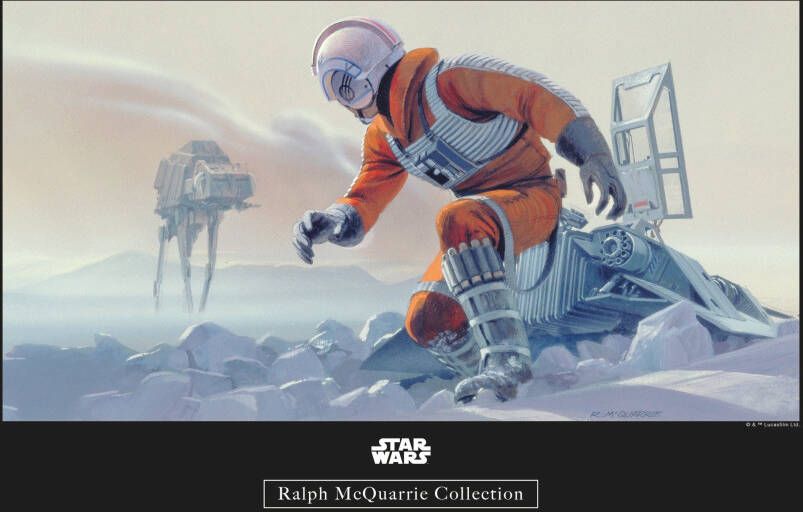 Komar Wanddecoratie Star Wars Classic RMQ Hoth Battle piloot Wanddecoratie voor de kinderkamer zonder lijst (1 stuk)
