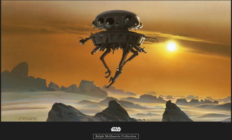 Komar Wanddecoratie Star Wars Classic RMQ Hoth proef Droid Wanddecoratie voor de kinderkamer zonder lijst (1 stuk)