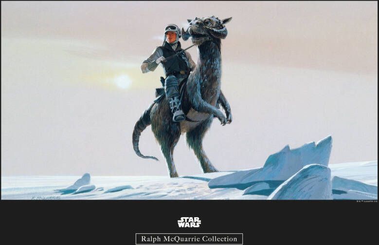 Komar Wanddecoratie Star Wars Classic RMQ Hoth Tauntaun Wanddecoratie voor de kinderkamer zonder lijst (1 stuk)