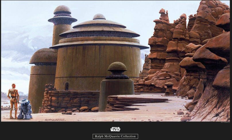 Komar Wanddecoratie Star Wars Classic RMQ Jabbas Palace Wanddecoratie voor de kinderkamer zonder lijst (1 stuk)