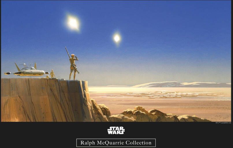 Komar Wanddecoratie Star Wars Classic RMQ Mos Eisley Edge Wanddecoratie voor de kinderkamer zonder lijst (1 stuk)