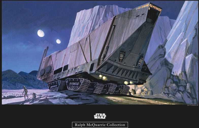 Komar Wanddecoratie Star Wars Classic RMQ Sandcrawler Wanddecoratie voor de kinderkamer zonder lijst