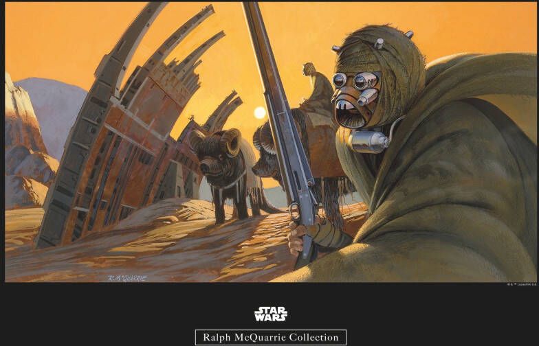 Komar Wanddecoratie Star Wars Classic RMQ Tusken Wanddecoratie voor de kinderkamer zonder lijst (1 stuk)