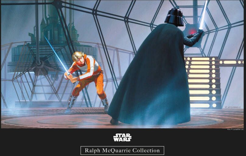Komar Wanddecoratie Star Wars Classic RMQ Vader luik Carbonit Room Wanddecoratie voor de kinderkamer zonder lijst (1 stuk)