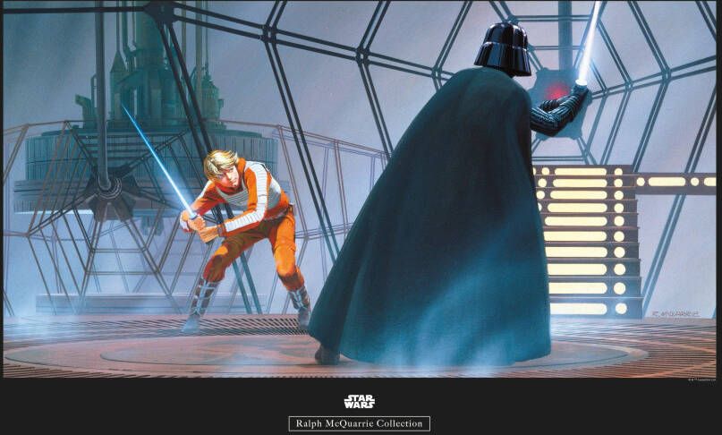 Komar Wanddecoratie Star Wars Classic RMQ Vader luik Carbonit Room Wanddecoratie voor de kinderkamer zonder lijst (1 stuk)