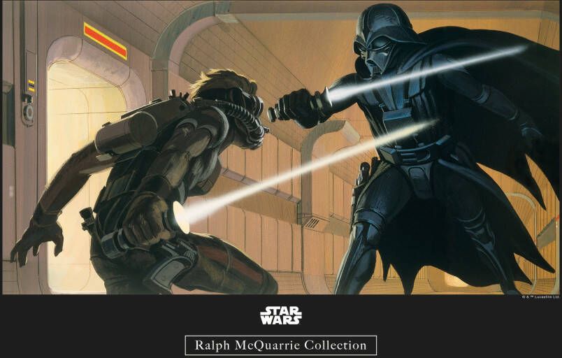 Komar Wanddecoratie Star Wars Classic RMQ Vader luik Hallway Wanddecoratie voor de kinderkamer zonder lijst (1 stuk)