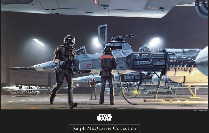 Komar Wanddecoratie Star Wars Classic RMQ Yavin Y-Wing Wanddecoratie voor de kinderkamer zonder lijst (1 stuk)