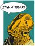 Komar Wanddecoratie Star Wars Classic stripverhaal aandeel Ackbar Wanddecoratie voor de kinderkamer zonder lijst (1 stuk) - Thumbnail 1
