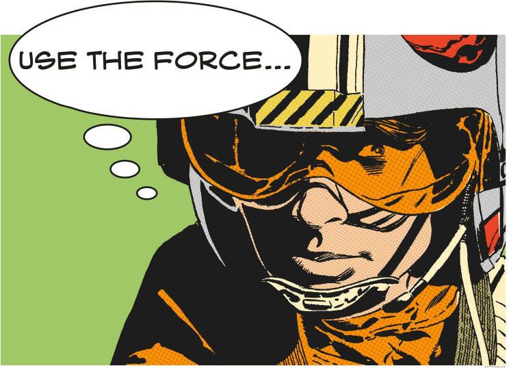 Komar Wanddecoratie Star Wars Classic stripverhaal aandeel luik Wanddecoratie voor de kinderkamer zonder lijst (1 stuk)