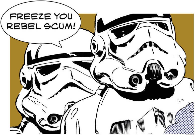 Komar Wanddecoratie Star Wars Classic stripverhaal aandeel Stormtrooper (1 stuk)