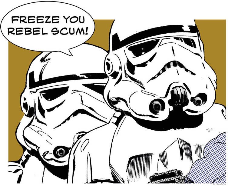 Komar Wanddecoratie Star Wars Classic stripverhaal aandeel Stormtrooper (1 stuk)