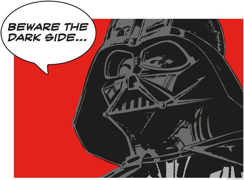 Komar Wanddecoratie Star Wars Classic stripverhaal aandeel Vader Wanddecoratie voor de kinderkamer zonder lijst (1 stuk)