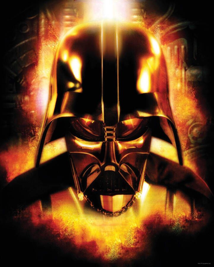 Komar Wanddecoratie Star Wars Classic Vader head Wanddecoratie voor de kinderkamer zonder lijst (1 stuk)